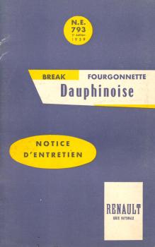 Renault Dauphinoise Bedienungsanleitung