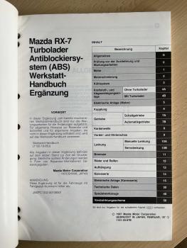 Mazda RX-7 Werkstatthandbuch, Ergänzung Turbolader/ABS