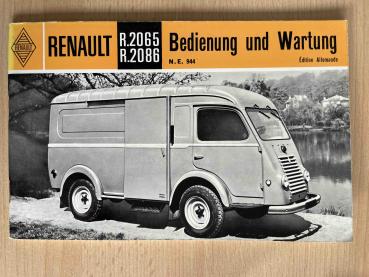 Renault R. 2065/2086 m. Ottomotoren, Bedienung und Wartung
