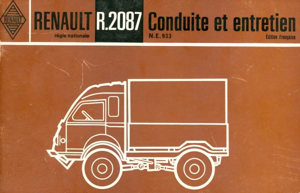 Renault R.2087 Gebrauchsanweisung