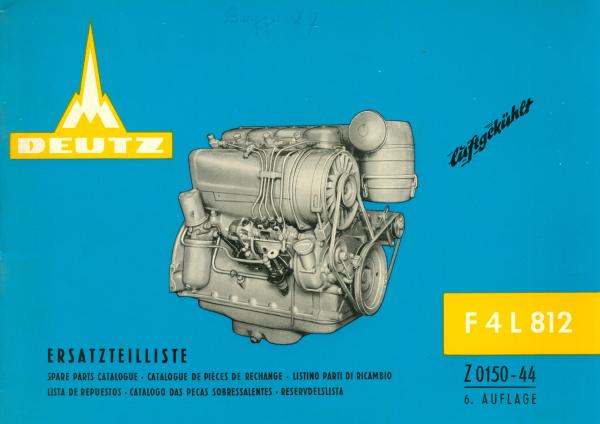 Deutz F4L 812 Ersatzteilliste