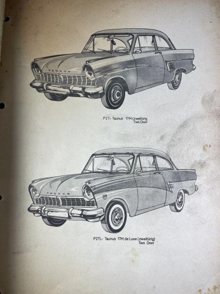 Ersatzteilliste Ford 17 M