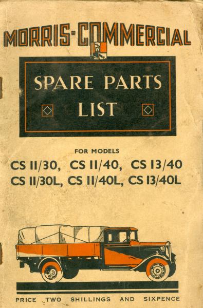 Morris CS II/30 Ersatzteil-Liste
