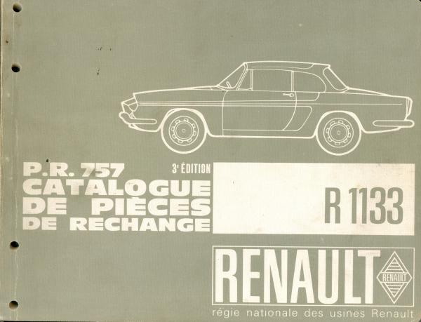Renault R 1133 Ersatzteilkatalog PR 757